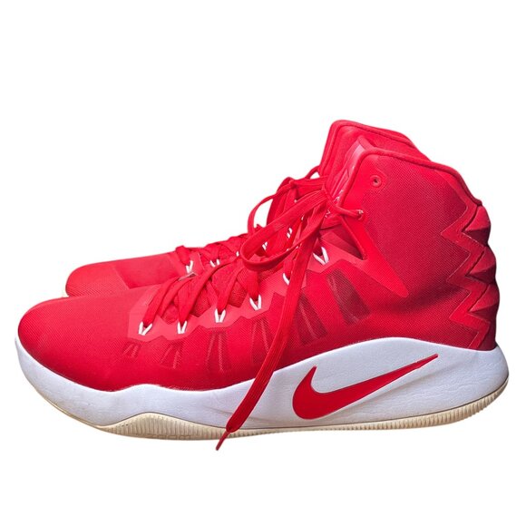 Nike Men's Size 18 Hyperdunk 2016 TB Gym Red White 856483-663 High Top Sneakers - Picture 1 of 8